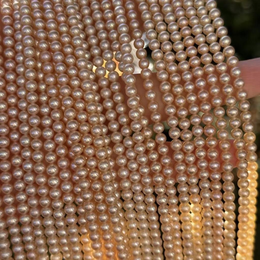 Spring Summer DIY Accessories Near Round Pearl 4-4.5mm For Jewelry Making DIY Pendant Earrings Necklace Bracelet  Accessory