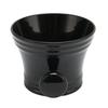 Shaving Soap Bowl Black Plastic Large Capacity Comfortable Grip Portable Shave Mug with Handle for Barber Home Travel