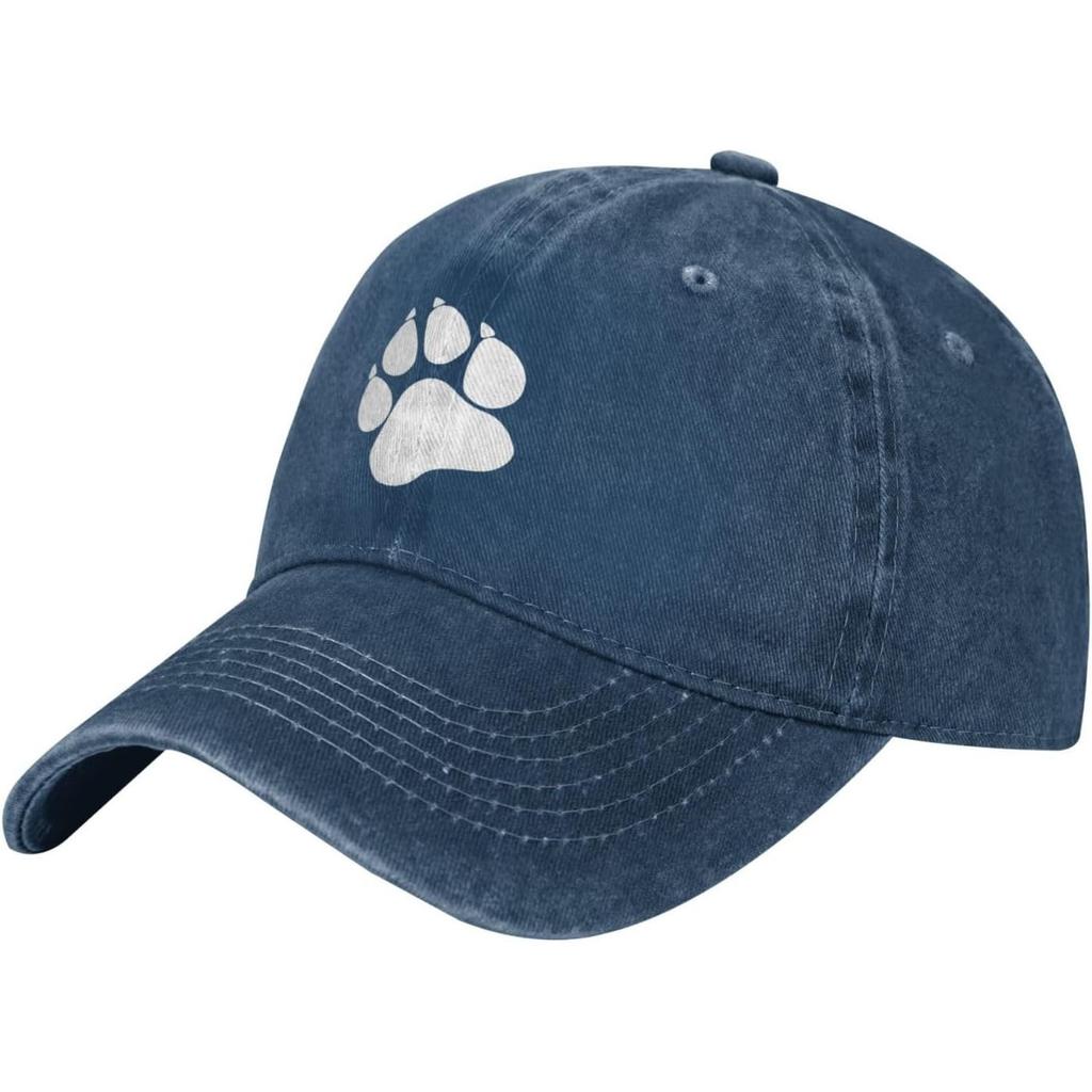 Paw Print Baseball Cap Washed Cotton Low Profile Graphic Casual Adjustable Dad Hat Unisex