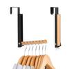 Wooden Over The Door Hanger 6 Slots Hanging Coat Rack New Clothes Drying Rack  for Travel
