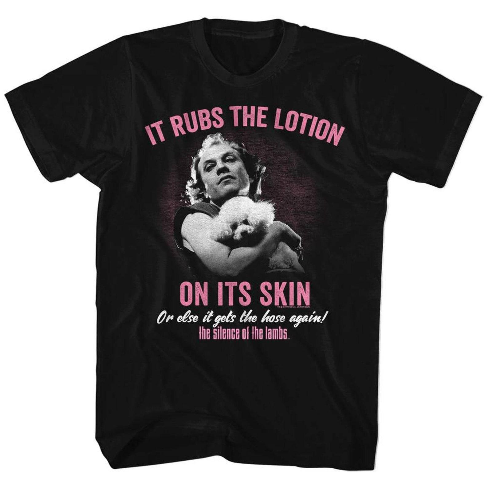Silence of the Lambs Lotion Black Adult T-Shirt L