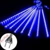 Solar Meteor Shower Rain String Lights Waterproof Garden Light 8 Tubes Christmas Tree Holiday Party Wedding Holiday Decoration
