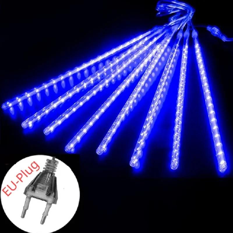 Solar Meteor Shower Rain String Lights Waterproof Garden Light 8 Tubes Christmas Tree Holiday Party Wedding Holiday Decoration