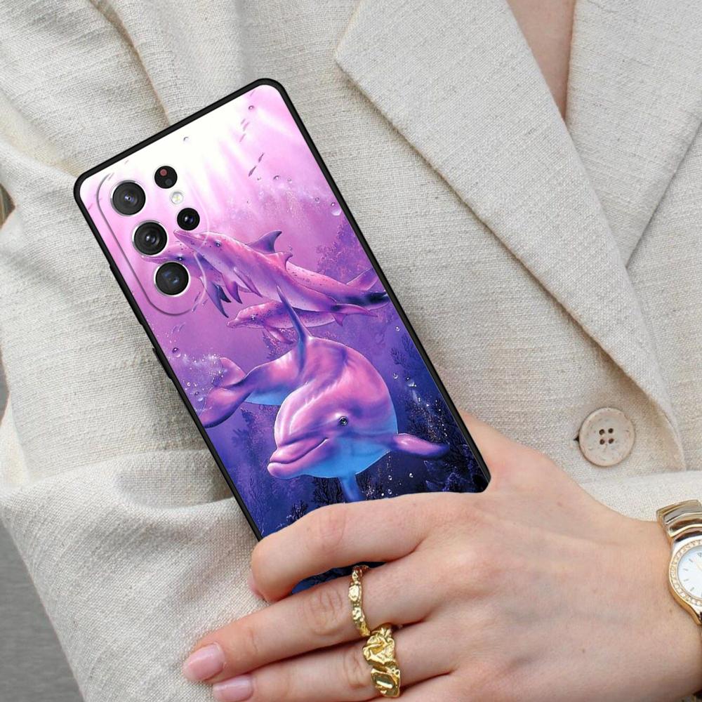 Meeresbewohner Süßer Delfin WEICHE Handyhülle für Samsung Galaxy S26 Ultra S25 S24 S23 S22 S21 S20 Note10 Hülle