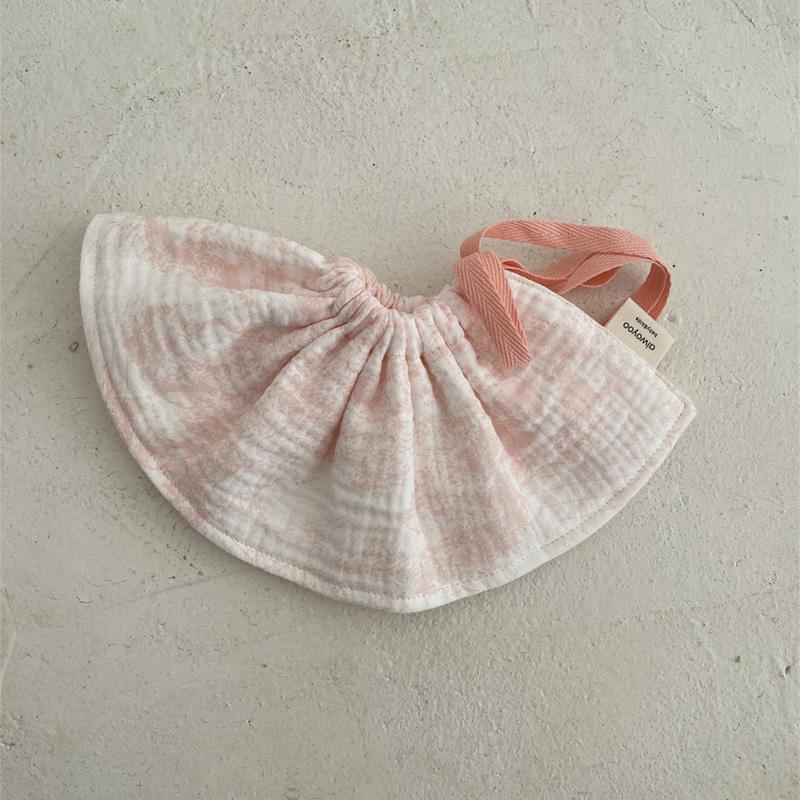 4Layers Cotton Gauze Baby Bibs Toddlers Newborns Printing Ruffle Feeding Burp Cloths Apron Baby Saliva Towel Drool Bib
