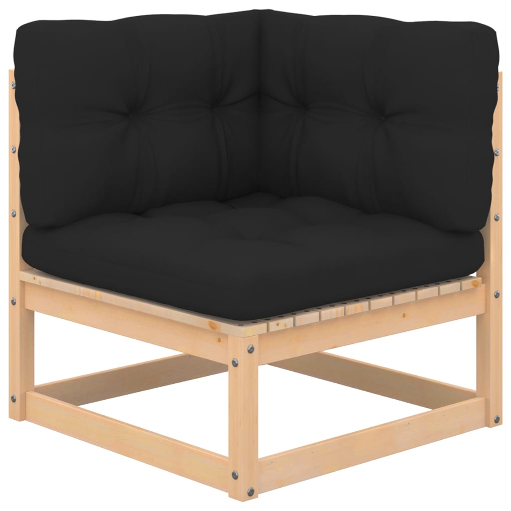 8 piece garden lounge set with cushions solid pine wood