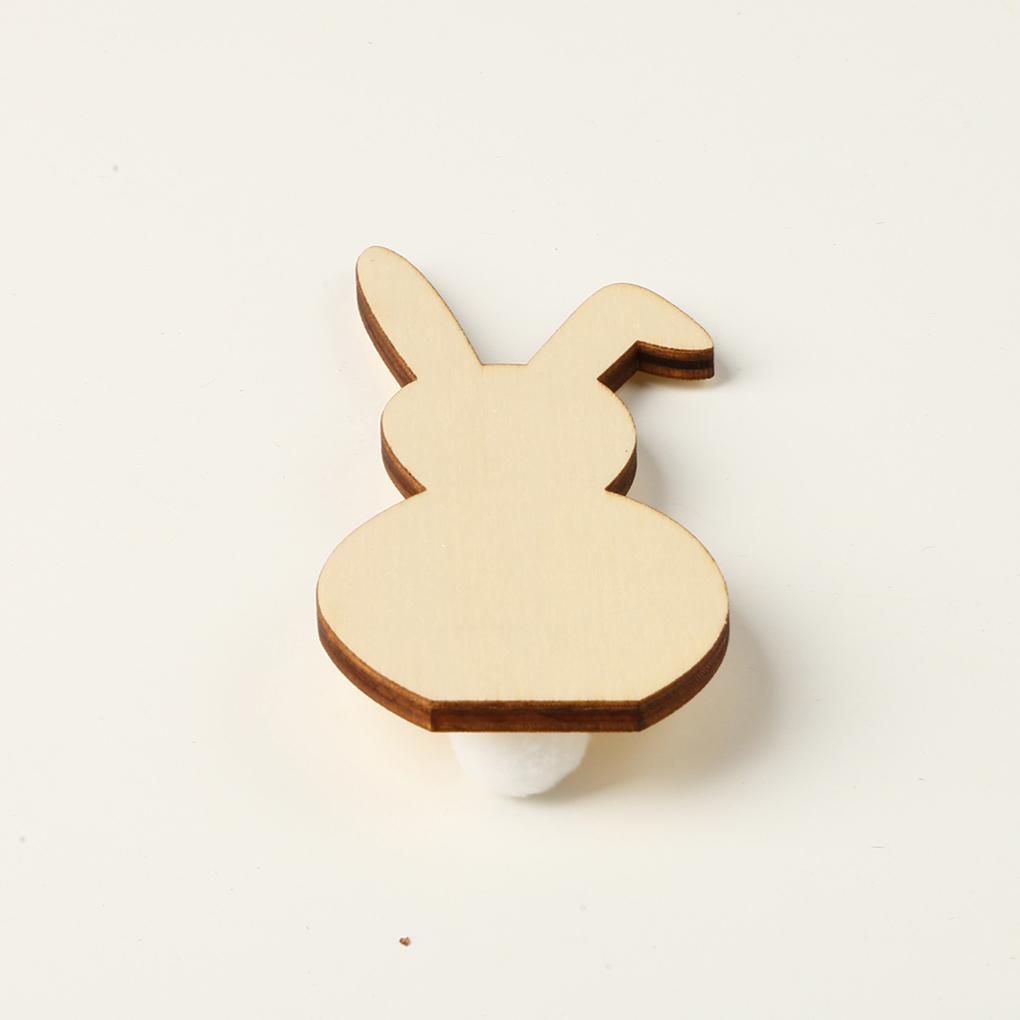 Pack of 5 Rabbit Wood Slices Easter Decorations ple Style Scrapbooking Crafts Birthday Accessories DIY Kits for Adults