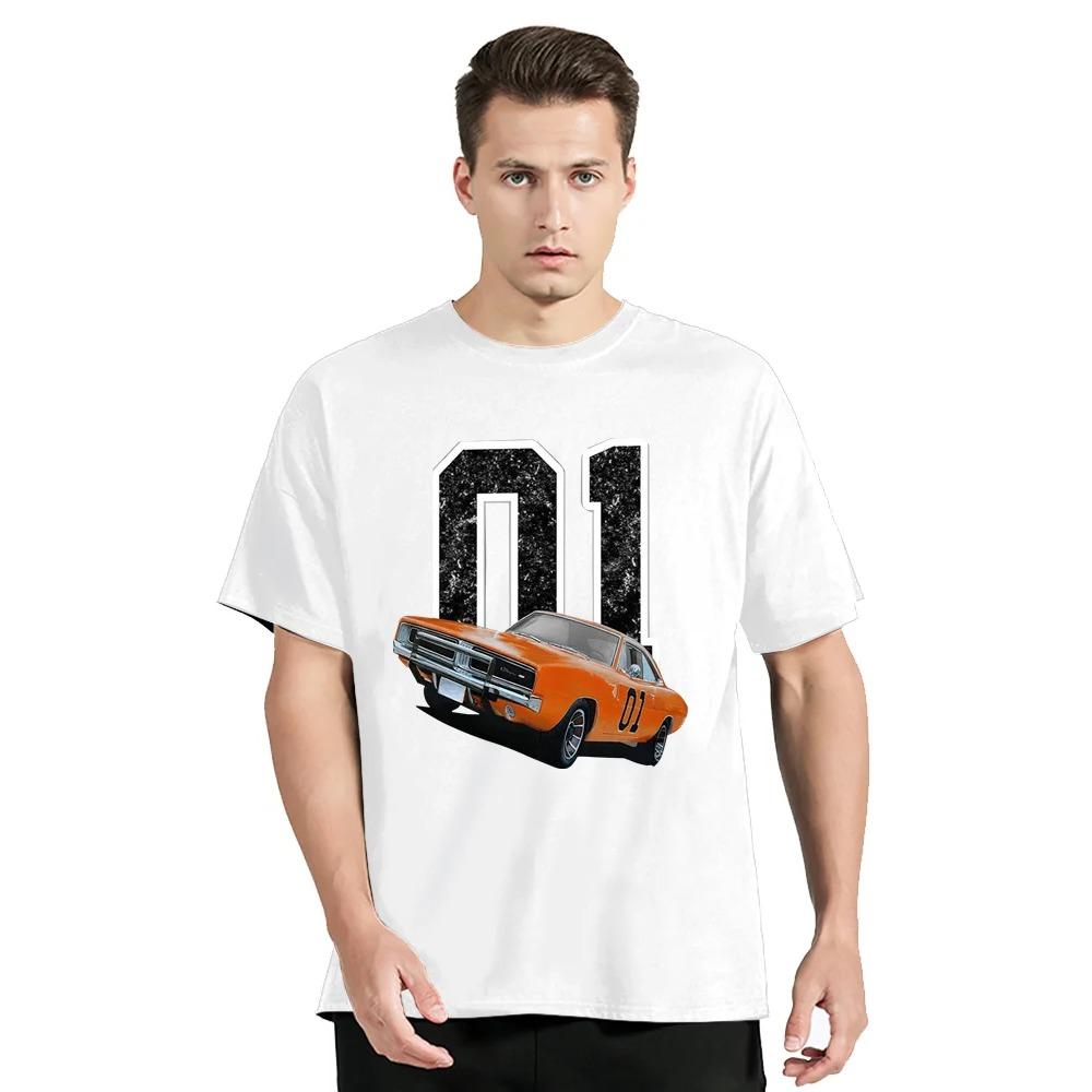 

Футболка General Lee Charger Paul Kuras Man Футболки Car Moto Футболки Oversize Хлопковая футболка Повседневная уличная одежда Топы Фитнес Графическая футболка XXXL белый