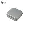 2Pcs Assorted Decorative Square Metal Storage Tins Sealed Hinged Lids Food Grade Containers for Party Candy Treat Gift Packaging