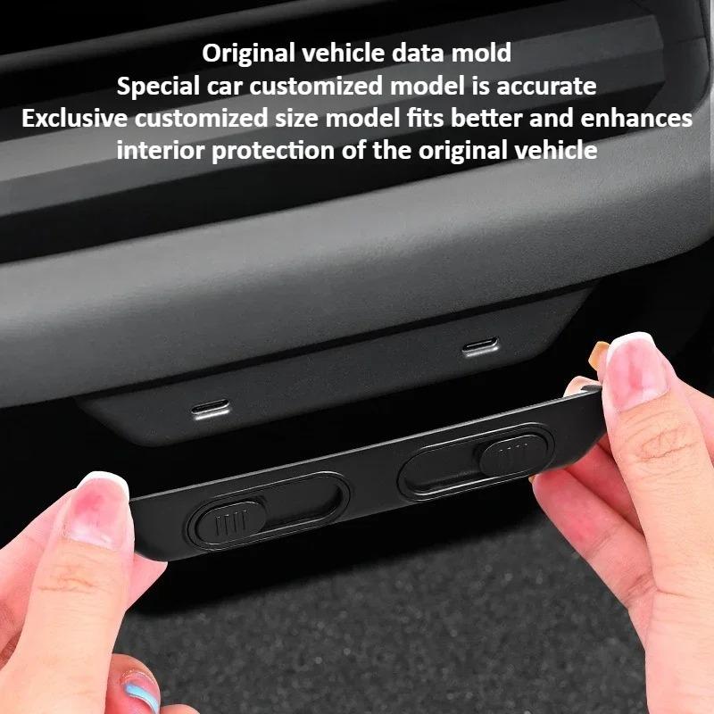 for New Tesla Juniper 2026 Accessories Rear Air Outlet Protector Cover USB Anti-dust Cover Model 3 Highland Model Y Launch 2025