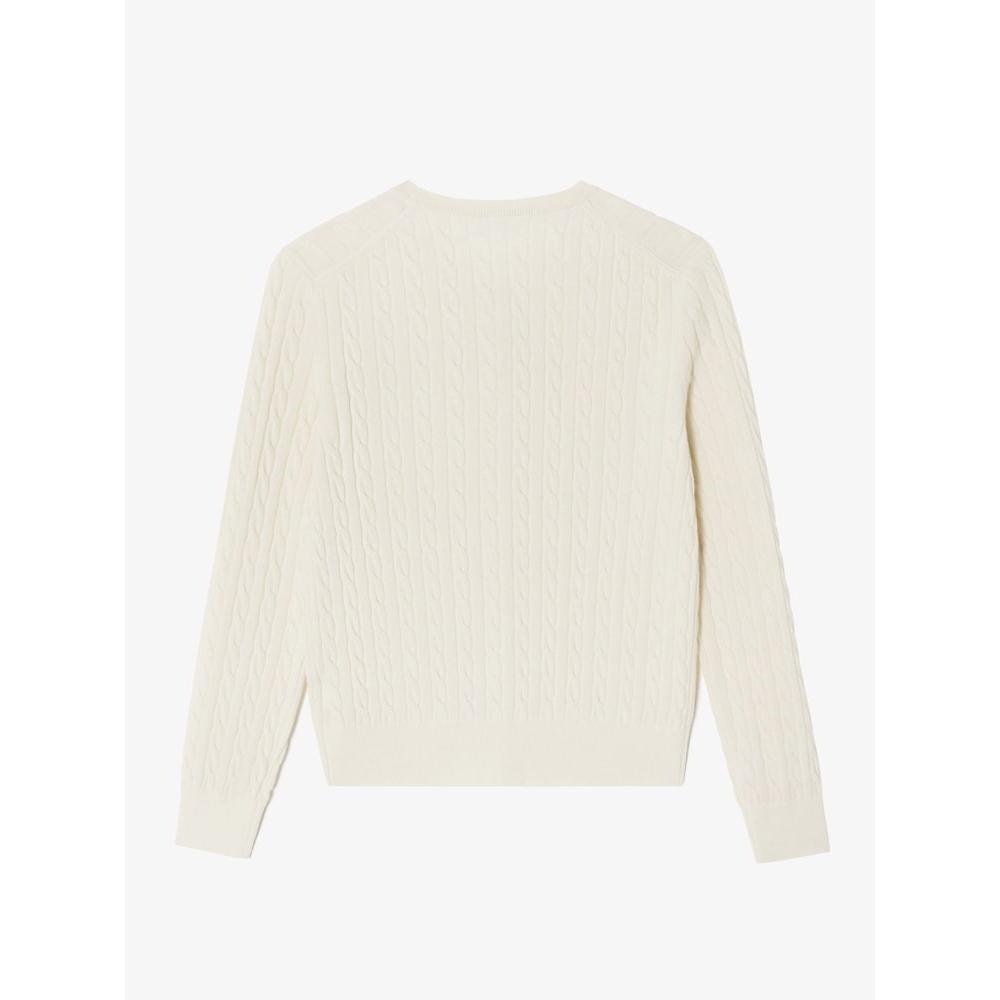 Lacoste Womens Cable Crewneck Cardigan Af091e 54n Xfj q2nAf091e 54nXfj