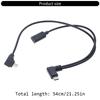 Type C to Small USB OTG Cable with Charging Port Enables Simultaneous Data Transfer and Device Powering Plastic Texture