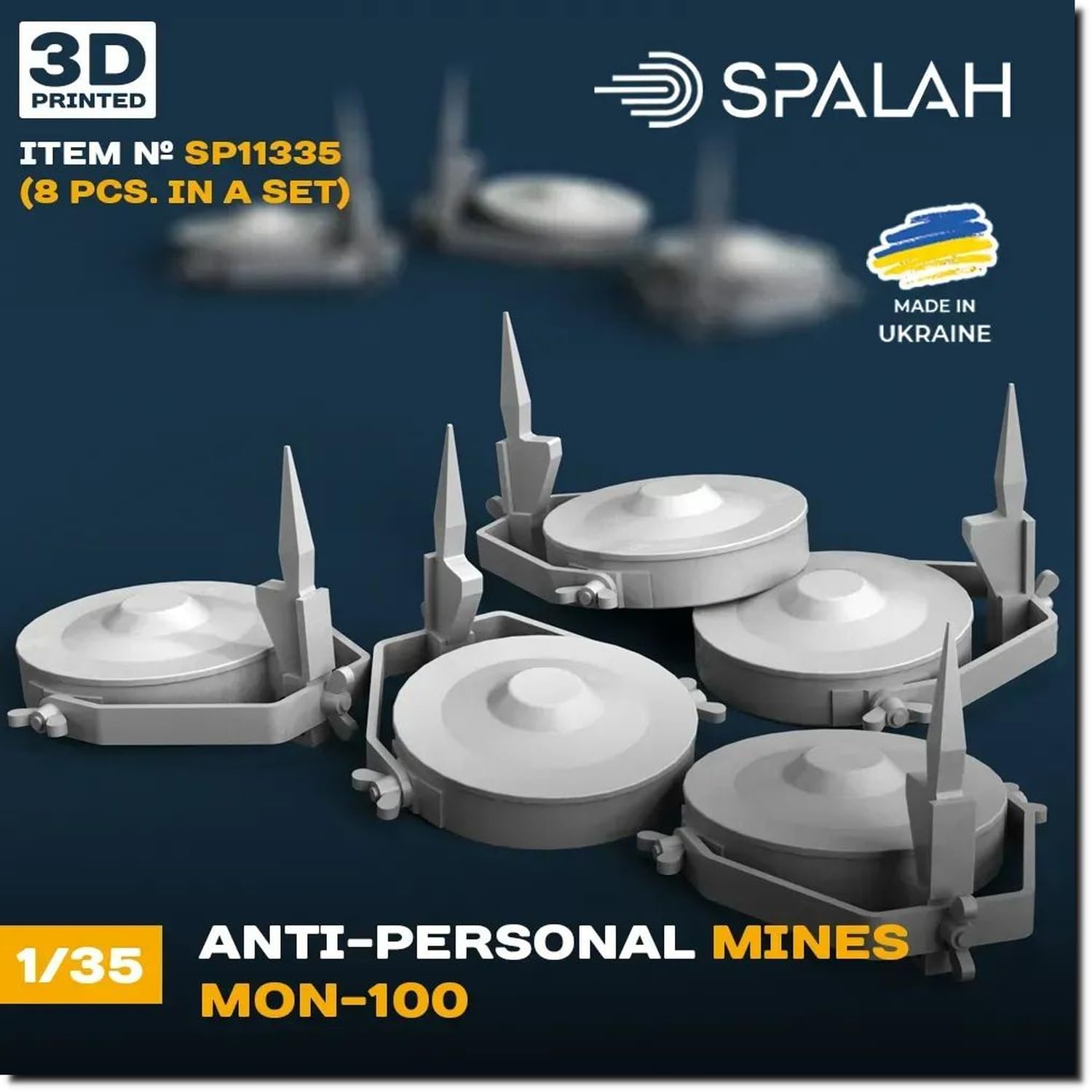 

Spallach Landmine Resin Kit SPU11335 1/35 MON-100 8-piece (Military)