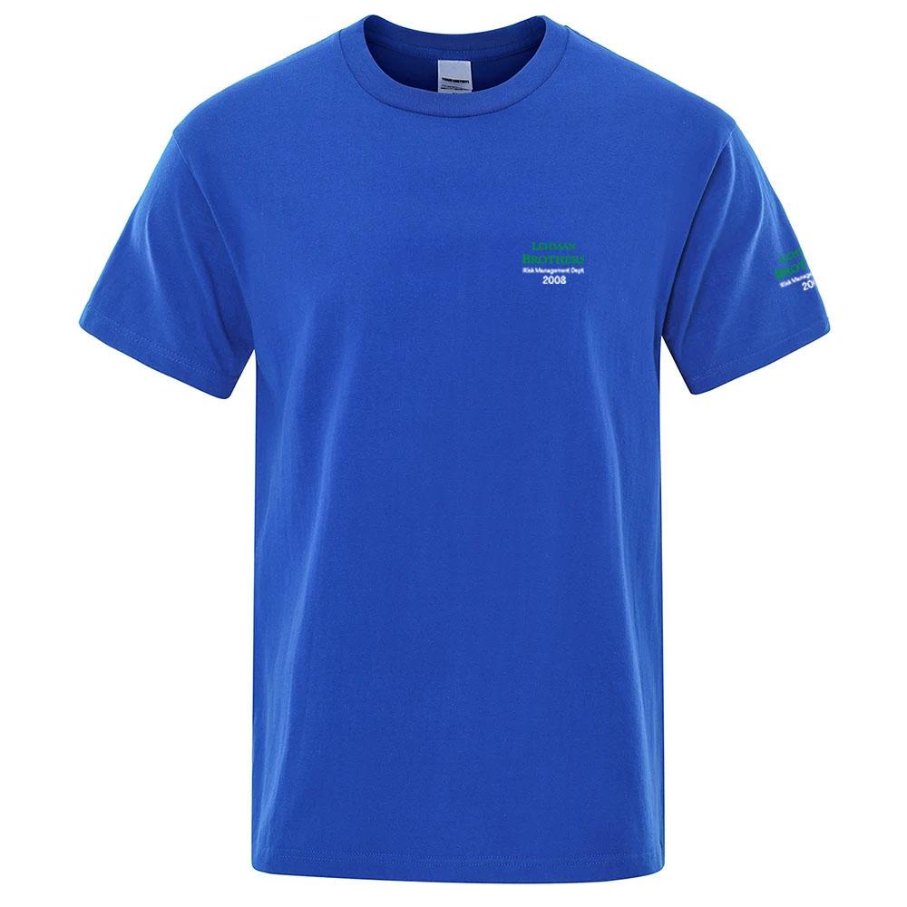 2025 Lehunisex Brothers Risk Unisexageunisext Departunisext Unisex High Quality Print Solid Color Short Sleeve TShirt Comfortable Casual Tops