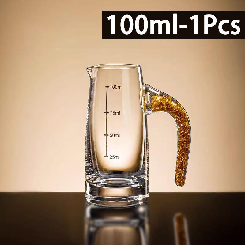 PIGE HOME 1/5pcs Luxury Vodka Glass Gold Foil Wine Glass Glass Gilt Edged Cup 100/150ml Wine Distribution Pot Gift Wine Set