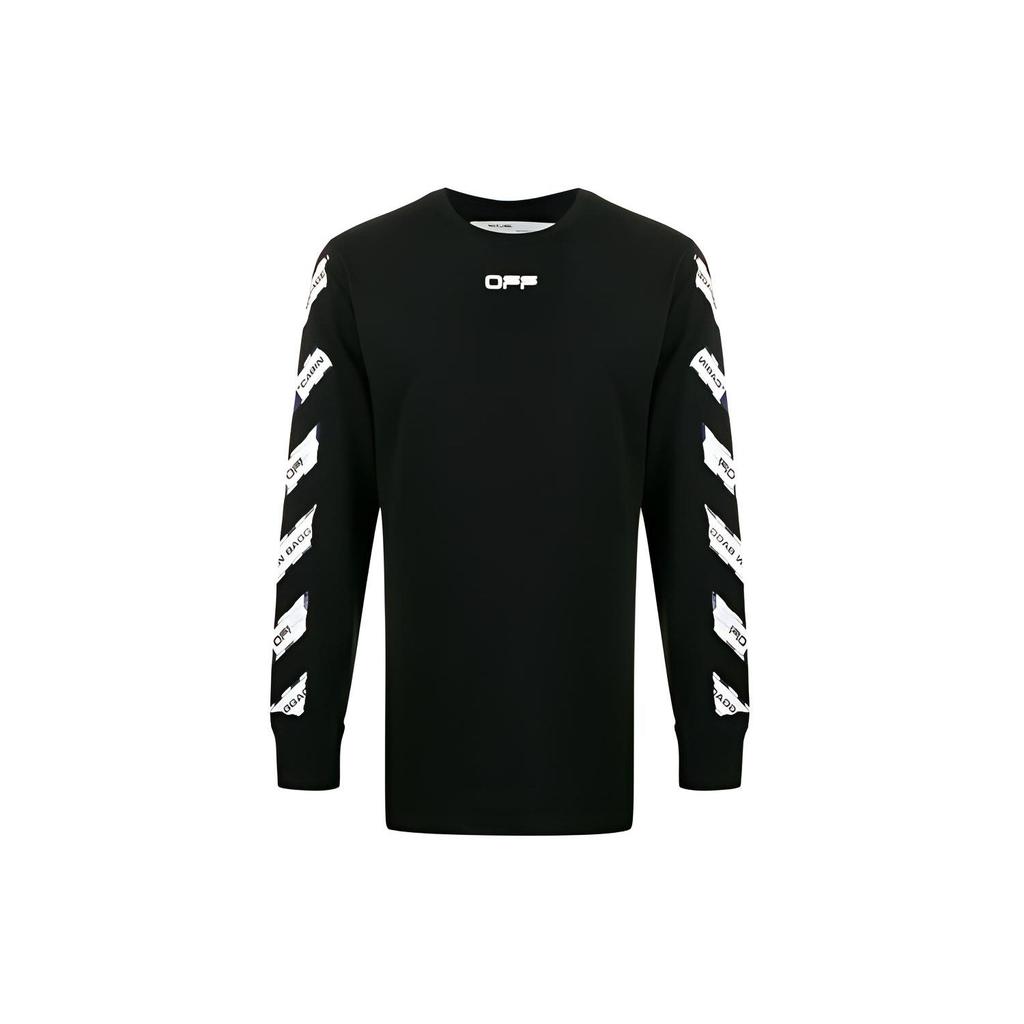 OFF WHITE Koszulka z długim rękawem Taśma lotniskowa OMAB001S201850031088