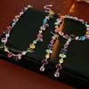 Zircon Zircon Necklace Bracelet Eariings Elegant Fashion Jewelry Accessory  Women