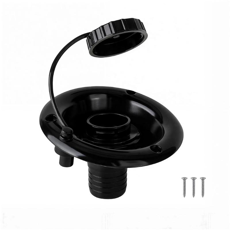 Easy Install Gravitation Feed Water Filler for Recreational Vehicles Providing Efficient Water Inlet with Secure Seal чёрный
