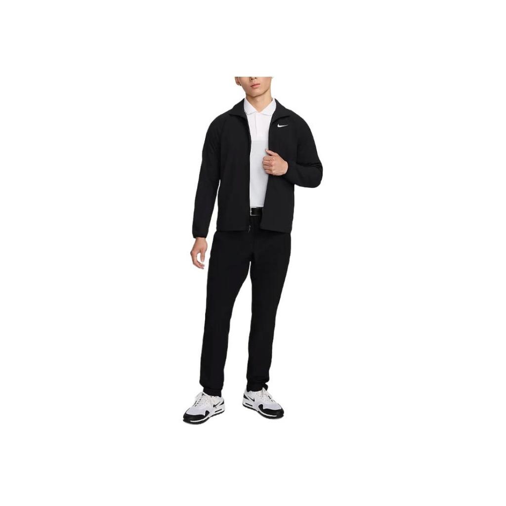 Nike Solid Color Zip Collar Long Sleeve Waterproof Jacket Men Jackets Black FQ0462-010
