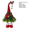 16 Inches Christmas Tree Gnome Figurine Handmade Small Dwarf Artificial Tree Table Decor with Ball Ornaments for Tabletop Indoor Home Decor