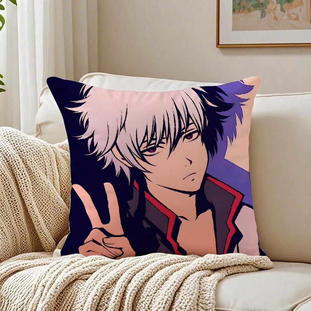 Anime Parody GGintama Cushion Cover Pillowcase Antidustmite living Room Sofa Decor Cushion Room