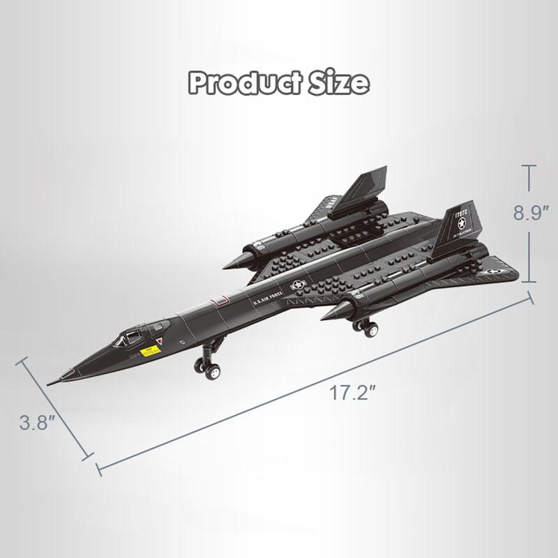 City Police SWAT SR-71 Blackbird Model Reconnaissance Aircraft Building Blocks Military Bricks Children Toys For 6+