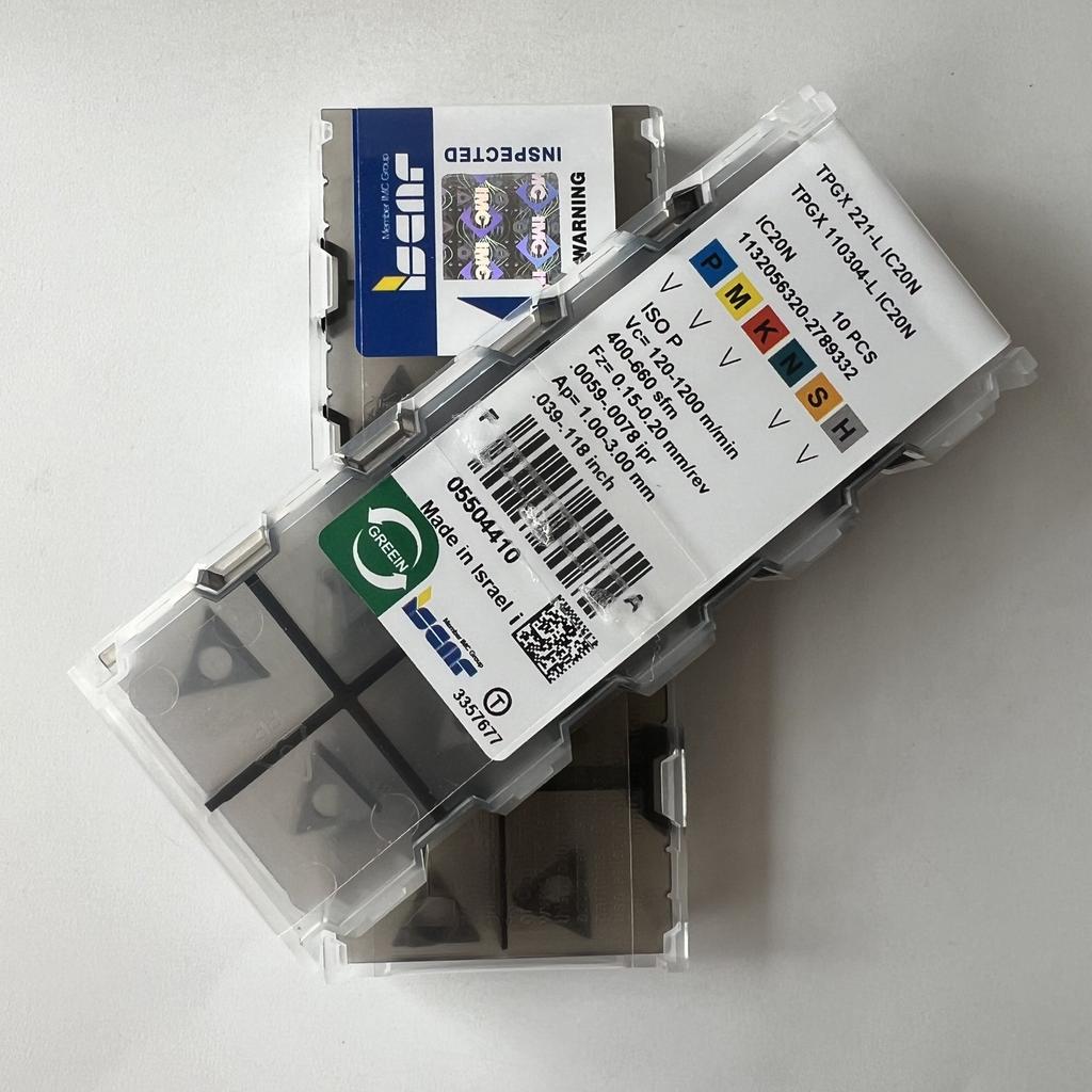 ISCAR / TPGX110304-L IC20N / Industrial indexable carbide inserts 10 Pcs