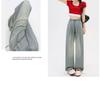 Women’s Tencel Soft Denim High-Waist Loose Jeans – Summer 2024 Retro Wide-Leg Style