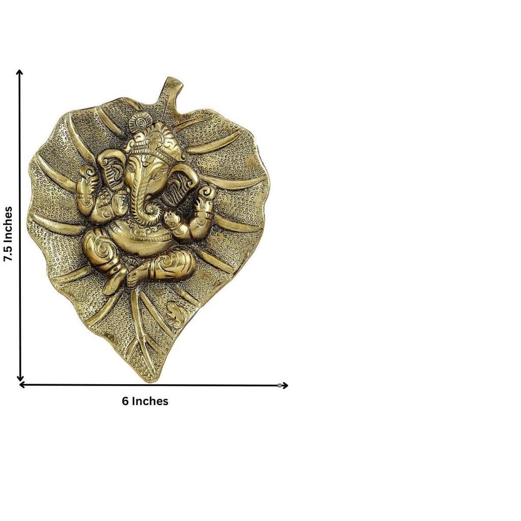 Patta Ganesha Wall Hanging Decorative Showpiece for Home Décor, Living Room, Pooja Room,Temple and House Warming Gift