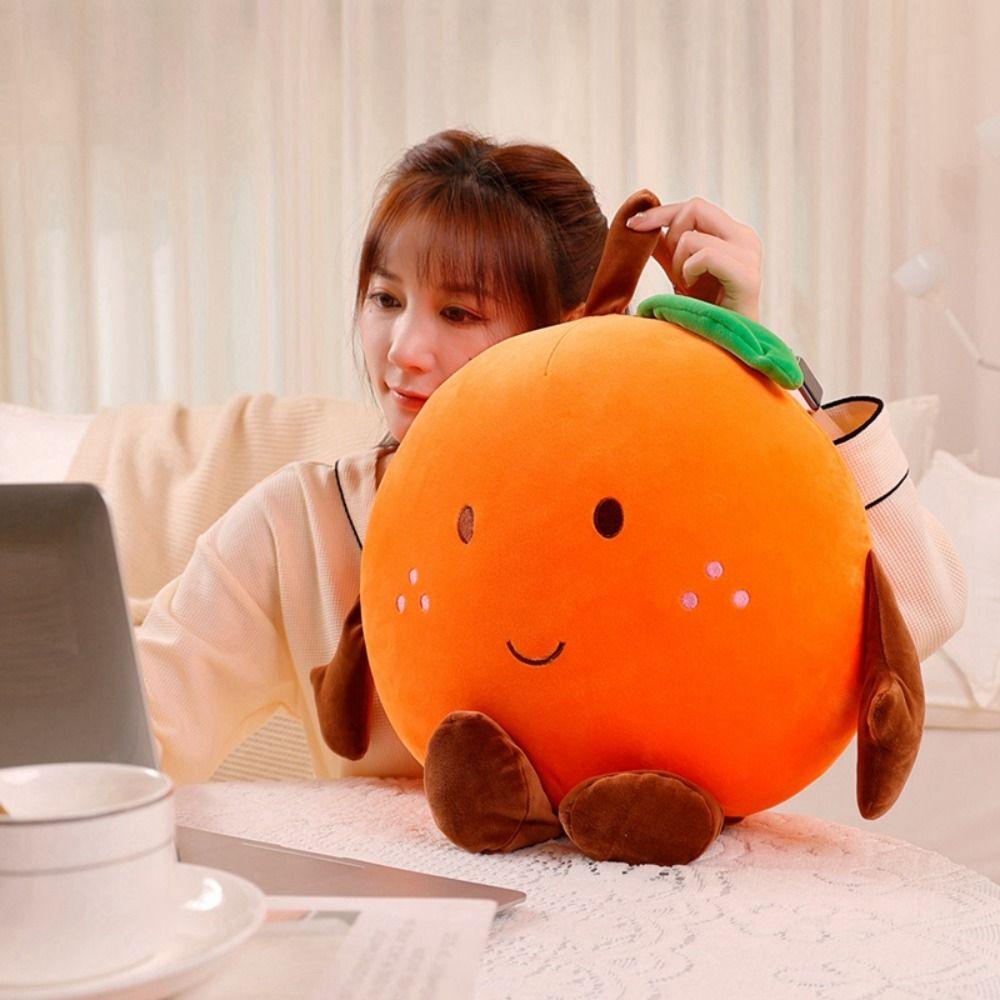 Soft Happy Fruit Plush Pillow Orange Orange Doll Plush Toy Accompany Dolls   Girlfriends