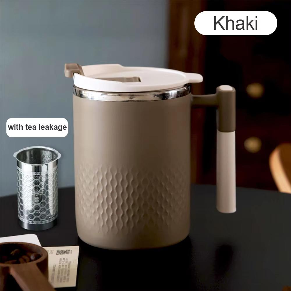 

450 мл чашка для чая с заварником термокружка для кофе для офиса герметичная чашка для чая и молока из нержавеющей стали чашка для питья посуда для напитков 450ML хаки