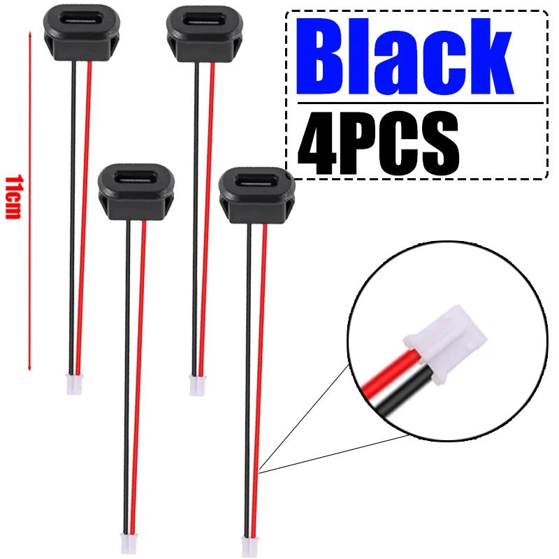 Type-C Female 2-Pin USB Connector Waterproof Female Socket Quick Charge Jack Type-C USB-C Charger Plug Accessories 2/4/6PCS