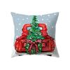 Merry Christmas Santa Print Pattern Cushion Cover Home Living Room Sofa Decorative Square Pillow Cover