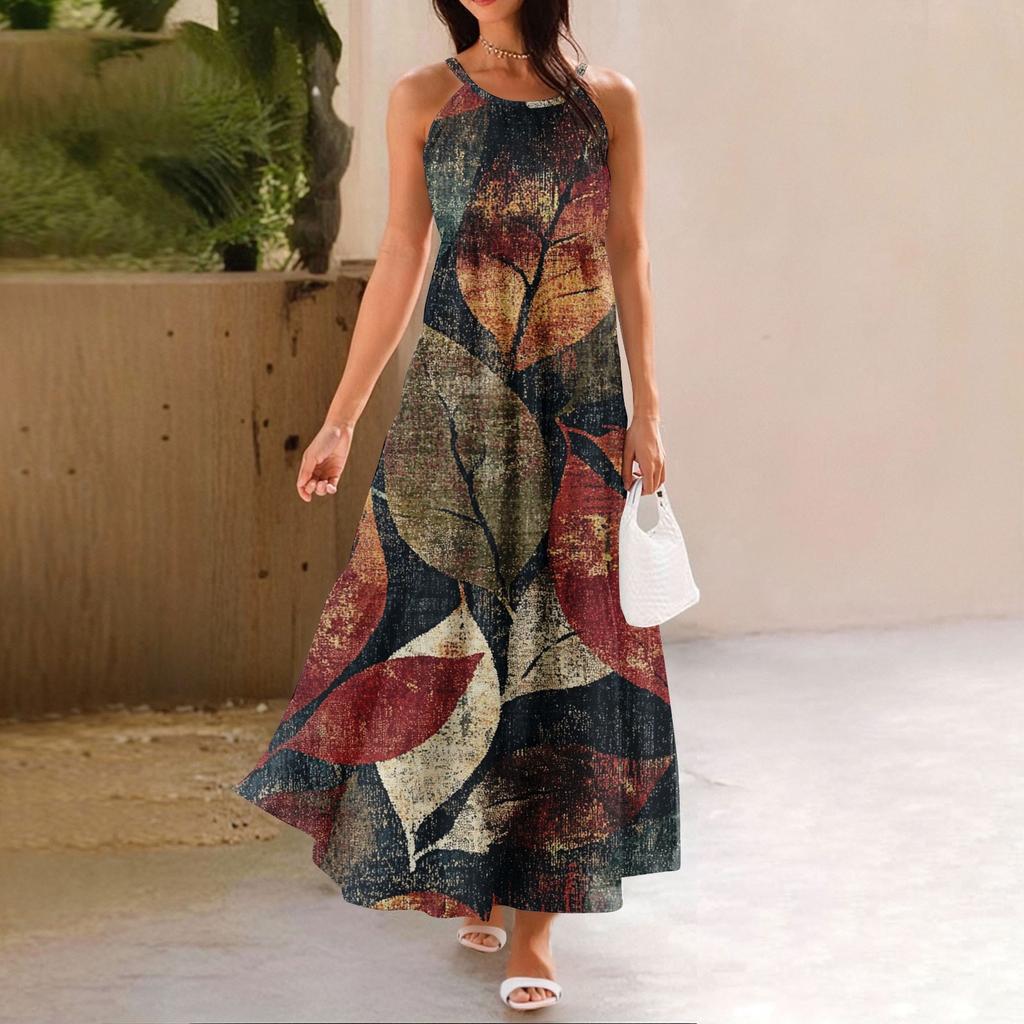 Damen Sommer Casual Fashion Strapsen Ärmelloses Kleid