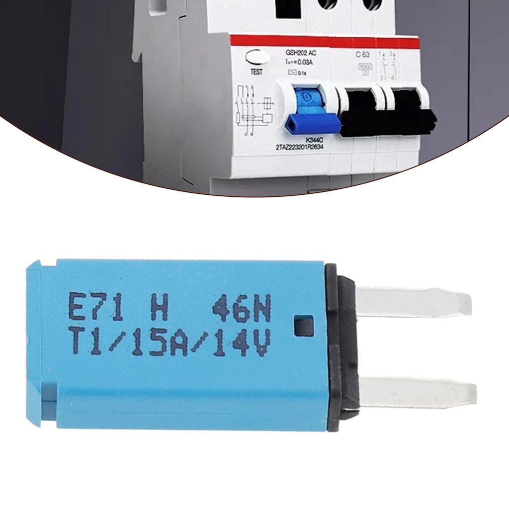 1pc 5-30A Mini Circuit Breaker Blade Fuse Automatic Resetting Car Ship 12V 24V Overcurrent Protection Function
