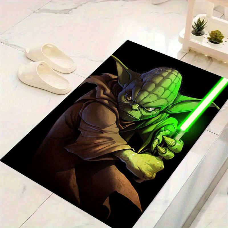 1 шт. Коврик с рисунком Йоды из Звездных Войн, Ковер для зоны, Нескользящий ковер, Ручная стирка, Напольный коврик, Подходит для гостиной, спальни, домашнего декора, Декор комнаты 60cm by 90cm