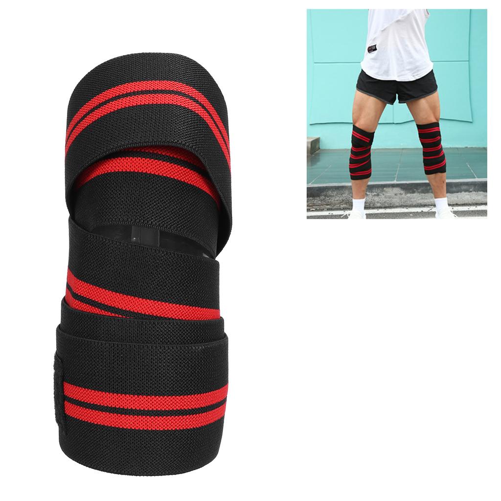 Ginocchiere Sportive Compressione Maniche Elastiche per Ginocchio Cinghie di Supporto per il Sollevamento Pesi