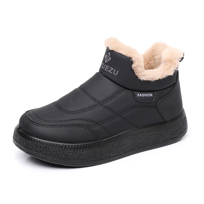 Shoes: Women's New Fleece Warm Snow Boots in Winter, Casual, Comfortable, Non-slip, One-foot Mom Shoes