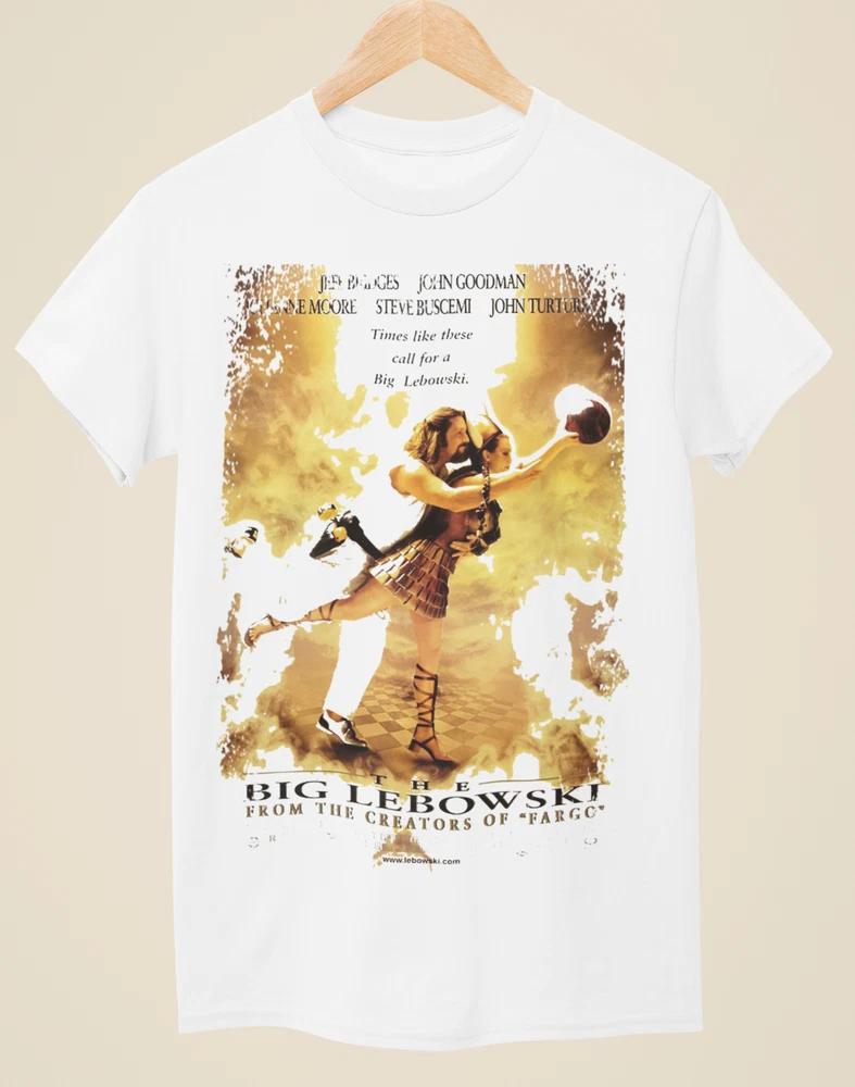 The Big Lebowski Movie Poster Inspired Unisex White TShirt S