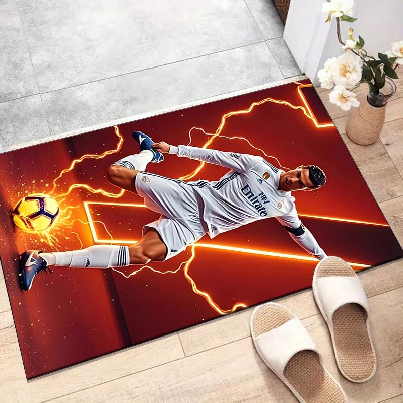 1pc Number 7 Soccer Design Printed Area Rug Carpet for Bedroom Living Room Home Decor Rugs Mat Non Slip Mat Rug for Bedside