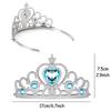 Elsa Princess Accessories Gloves Wand Crown Jewelry Set Elsa Wig Necklace Braid for Princess Dress Clothing Cosplay Dress UP