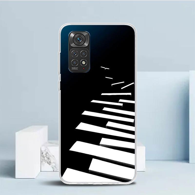 Music Piano Keyboard Phone Case For Xiaomi Redmi Note 15 14 14S 13 12S 12 Pro Plus 11S 11 11T 11E 10S 10 + Soft TPU Back Cover R