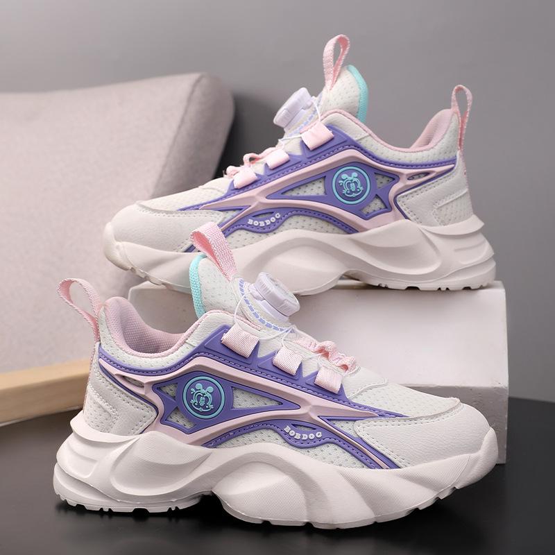 Children's Sports Shoes Non-slip Soft Sole Spring and Autumn 2025 New Rotating Buckle Casual Boys Outdoor Dad Shoes