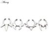 Alisouy 1PC Stainless Steel Casting Tusk Fangs Cone Nose Ring Septum Ear Cuffs Cartilage Tragus Daith Non Piercing Body Jewelry