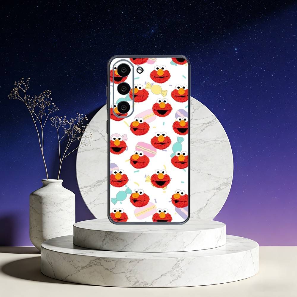 Sesame S-Street Cookie Elmo Phone Case For Samsung Galaxy A73,A72,A71,A70,A53,A52,A51,Others Soft Black Cover
