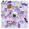 50 Purple Personalized Hand-Painted Graffiti Stickers Pp Waterproof Decorative Graffiti Stickers Diy Luggage Flat