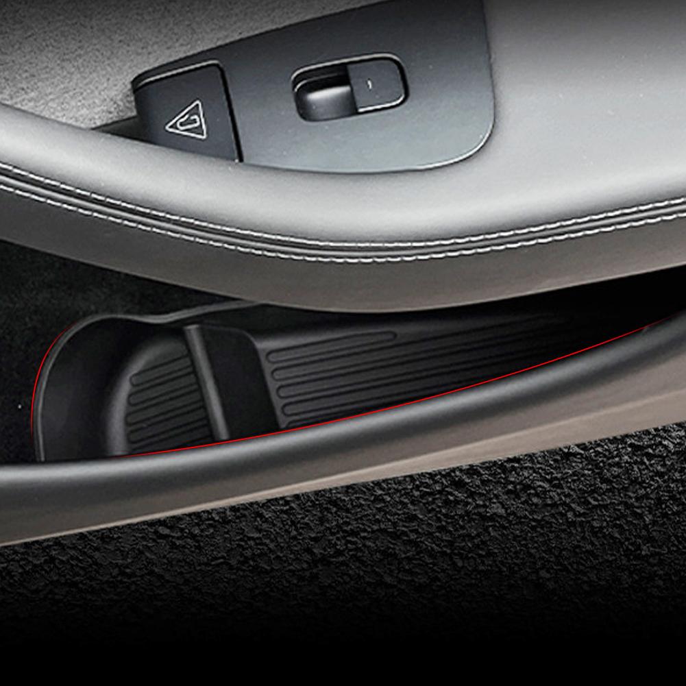 4pcs Side Door Storage Box for Tesla New Model Y Juniper 2025 Armrest Tray Organizer Front Door Handle Decoration