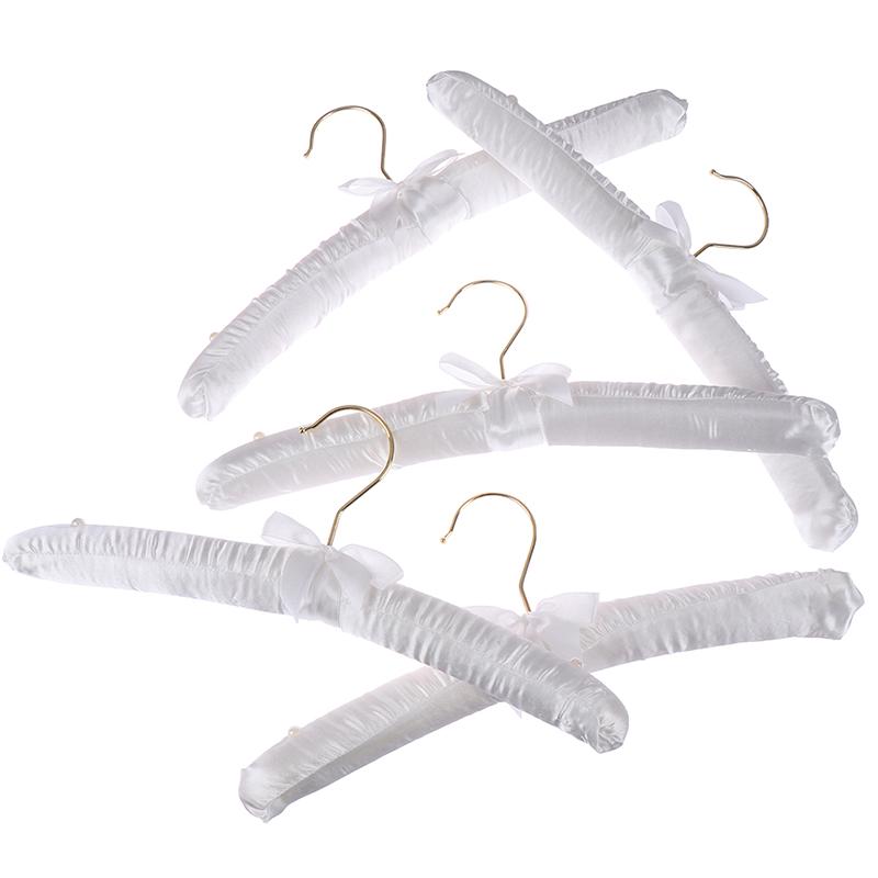 5X Clothes Hangers Satin Padded Luxury Soft Coat Hanger