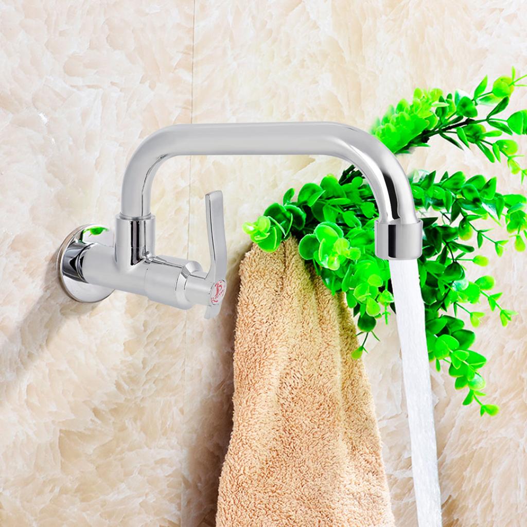 G1/2in Wall Mounted Single Cold Water Tap Sink Water Faucet for Home Kitchen Use