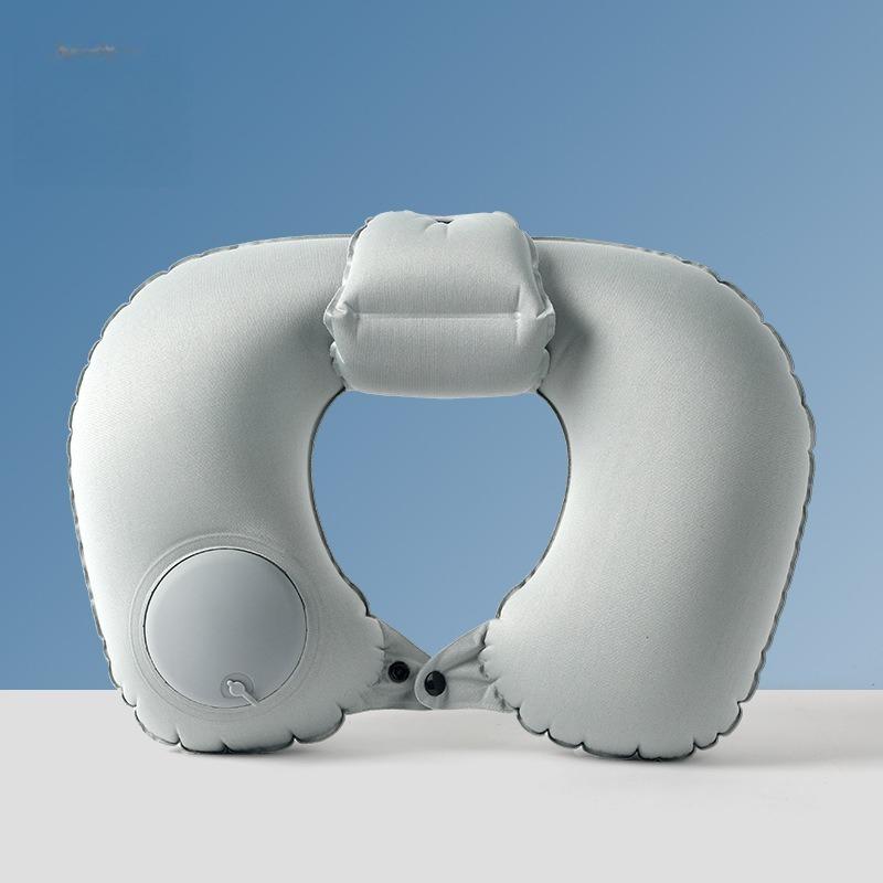 Uppblåsbar U-formad Kudde Press Bärbar Rese Nackskyddskudde Förhöjd Bakre Nacke 360° Omgivande Stöd Ergonomisk Design Nackkudde